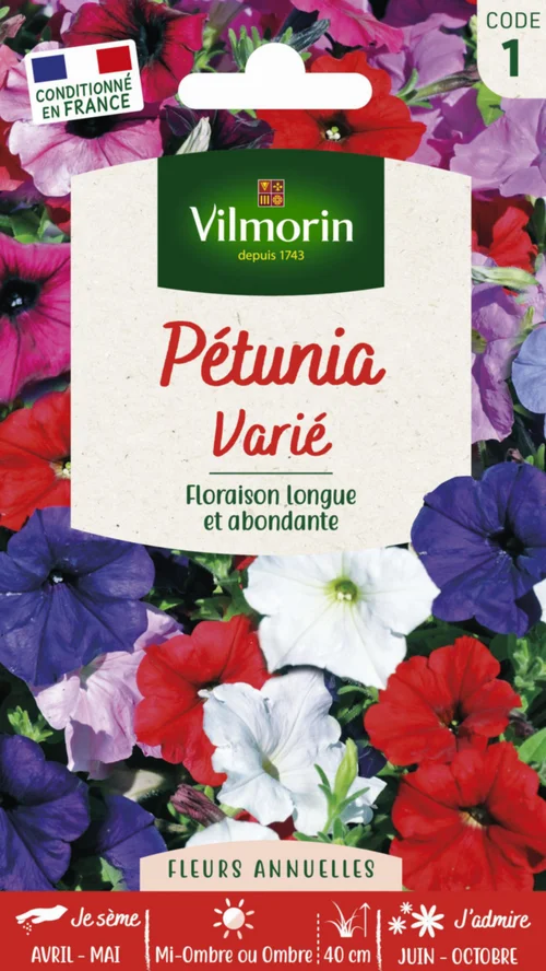 Jardin fonctionnel:Pétunia varié Vilmorin - graines à semer