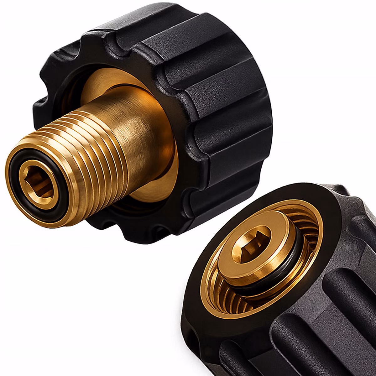 Adaptateur Réduction Lance M22 × 1.5 Femelle 14mm à M18 Mâle – Laiton, Joint Torique, pour Nettoyeurs Haute Pression