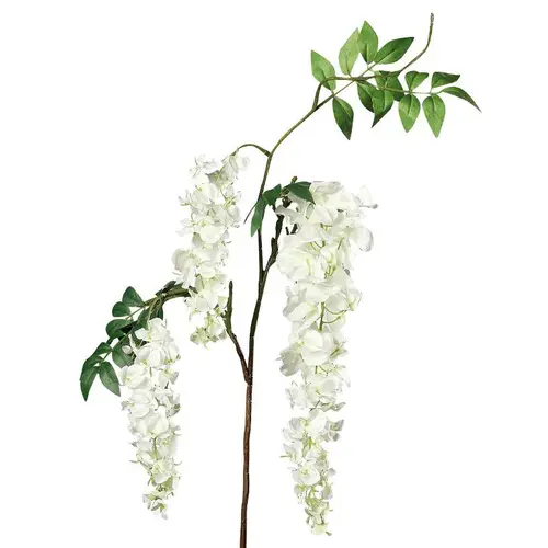 Confort dehors:Branche de glycine artificielle crème - 100 cm