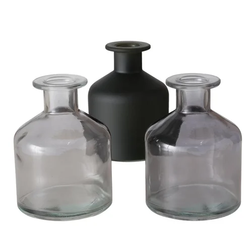 Les essentiels du jardin:Vase Joku coloris noir en verre - Ø 8 cm