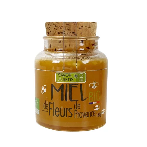 Une touche jardin:Miel bio de fleurs de Provence Savor et Sens - 160 g
