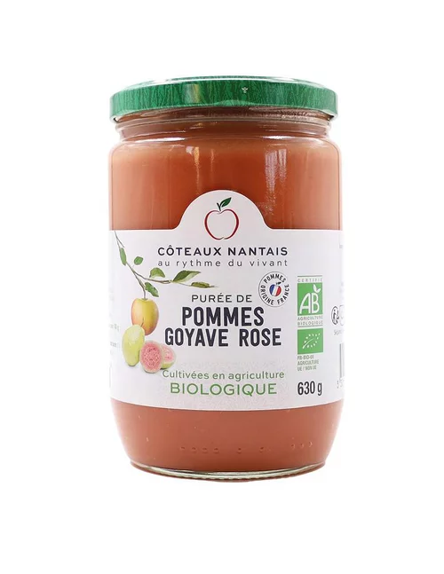 Maison et jardin：Purée de pommes goyave rose bio Côteaux du Nantais - 630 g