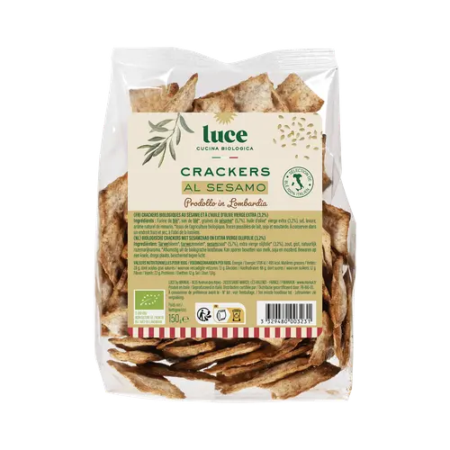 Malin au jardin：Mini crackers sésame bio Luce - 150 g