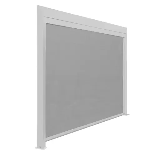Idéal pour le jardin:Rideau pour pergola autoportée coloris blanc - 400 cm