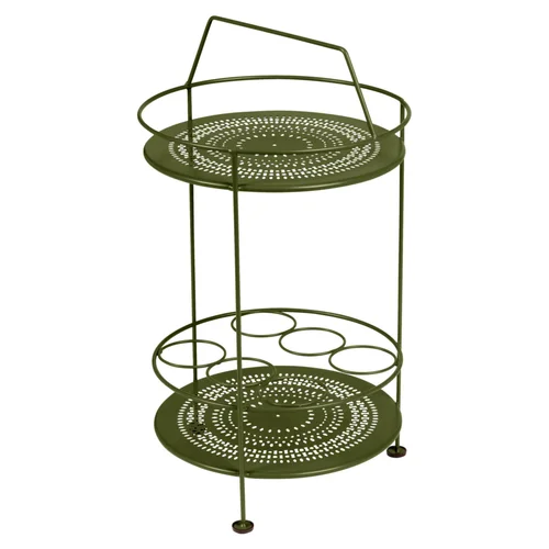 Une idée pour votre jardin:Bar portatif Montmartre coloris pesto en acier Fermob - Ø 40 x 40 cm