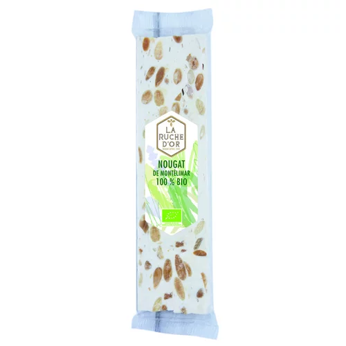 Pour un jardin à votre image：Barre nougat bio de Montélimar amandes torréfiées 100g