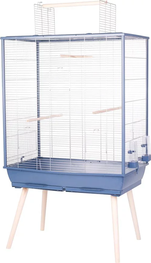 Jardin simple:Cage pour oiseaux coloris bleu Zolux Neo 2 Jili XL – 81 x 48 x 152 cm