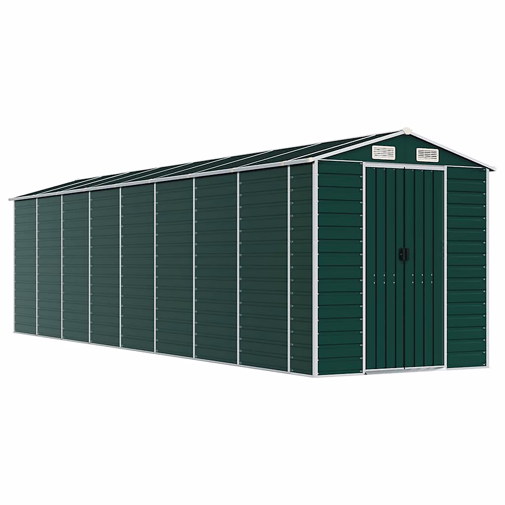Abri de jardin vert 191 × 725 × 198 cm acier galvanisé vidaXL