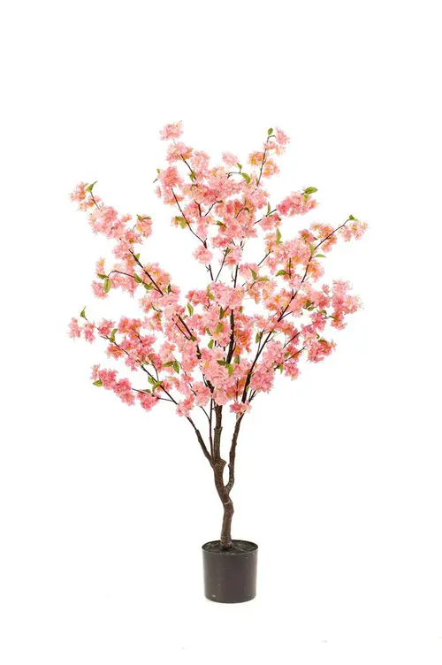 Vie dehors：Cerisier artificiel rose en pot - Ø 75 x H 135 cm