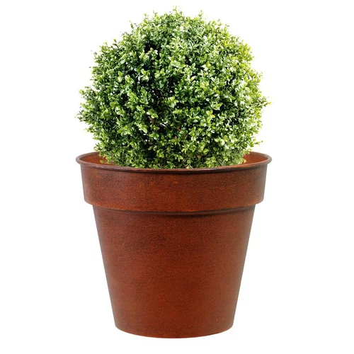 Sélection extérieur:Pot horticole en acier peint brun antique Ø 37 x H 32 cm