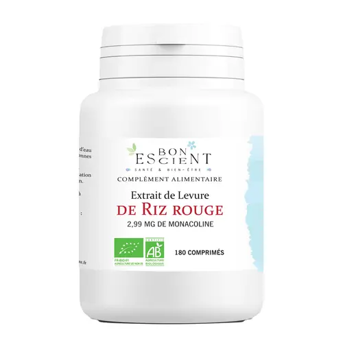 Pratique pour l’extérieur：Extrait de levure de riz rouge bio Bonescient - 180 comprimés