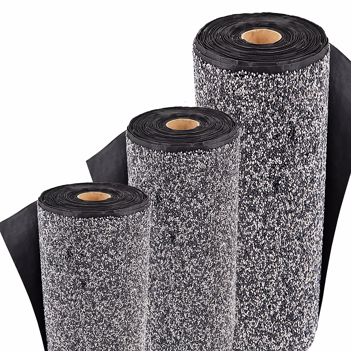 Bâche gravillonnée 12 m x 0 – 6 m de large pour les bordures de bassin, gris Aquagart