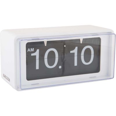 Horloge Clock Retro Boxed Flip (Blanc)