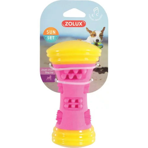 Une solution pour le jardin:Jouet pour chien haltère Sunset 16 cm en TPR rose Ø 7,5 x 15 cm