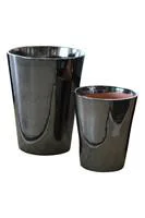 Loisirs jardin:Pot Sydney coloris métal H 29 x Ø 25 cm