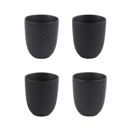 Jardin et idées:Coffret 4 gobelets porcelaine café Ø7,20xH8 cm