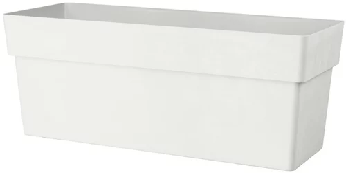 Inspiration jardin:Muret en plastique injecté blanc Deroma Like R - 99 x 38 x 39 cm