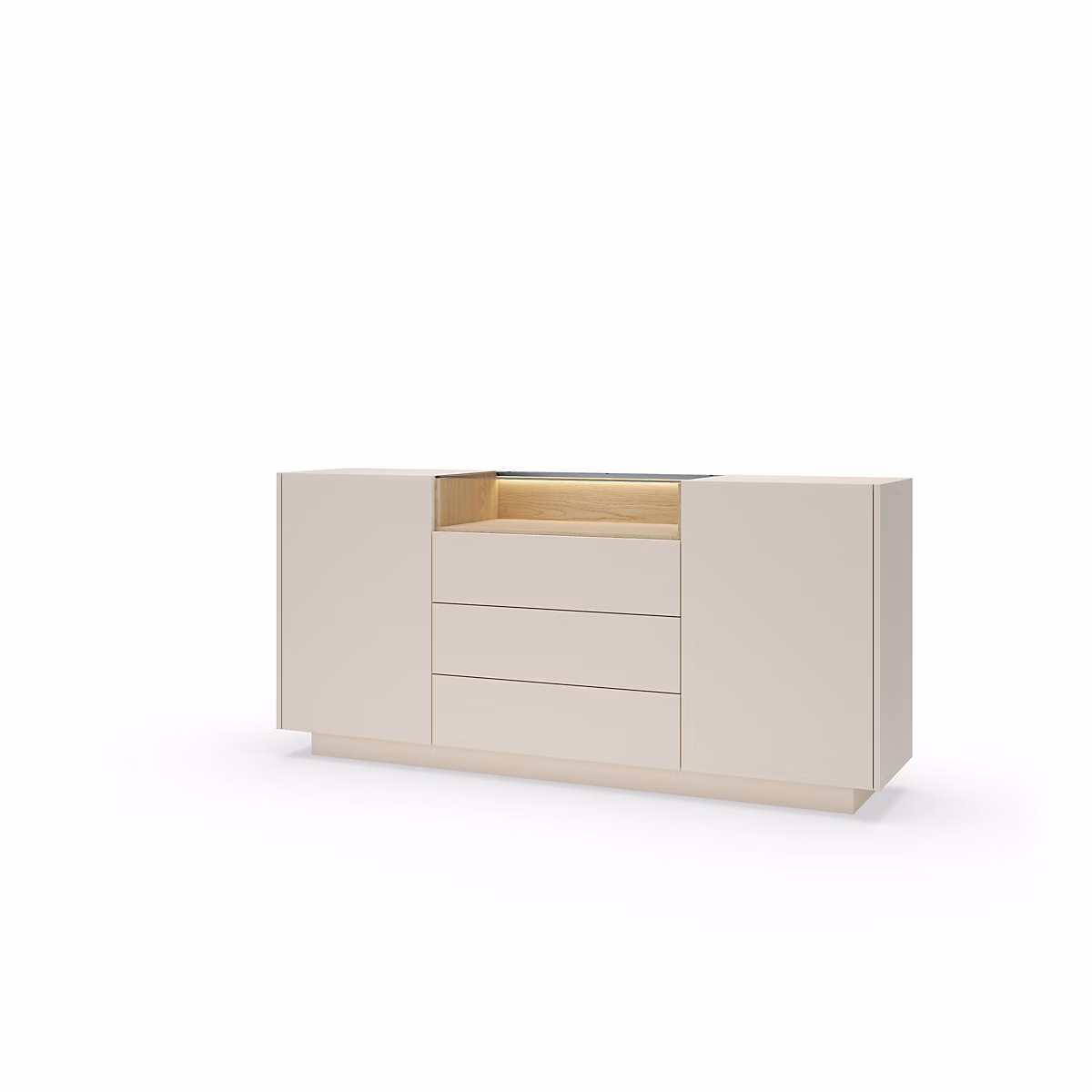 Commode – beige + chêne Crémona, 176, 4 x 83 x 39, 5 cm
