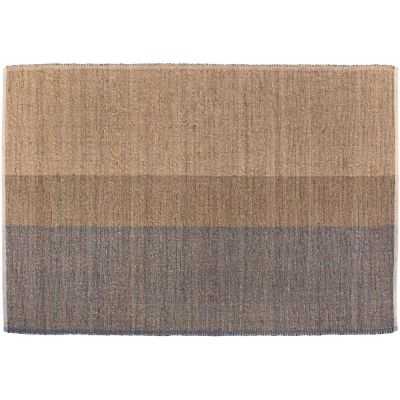 Tapis en jonc de mer et coton myosotis Karan (120 x 170 cm)