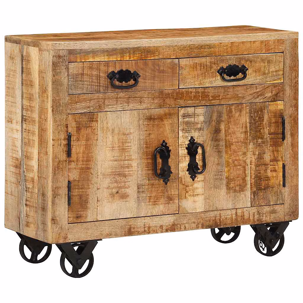 Buffet 80 × 30 × 65 cm bois de manguier brut massif vidaXL