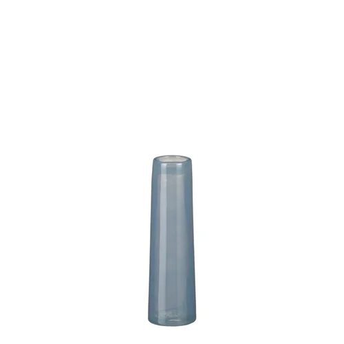 Extérieur essentiel：Vase soliflore en verre coloris bleu Xandra - Ø 7 x H 23,5 cm