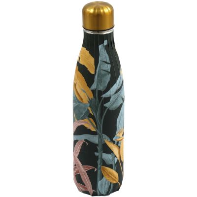 Bouteille isotherme en inox décorée 50 cl (Feuillage)