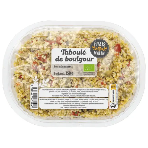 Espace vert pratique:Taboulé de boulgour bio Frais et malin - 350 g