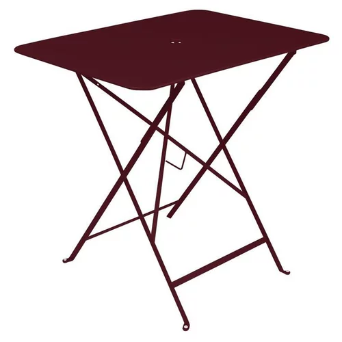 Une solution adaptée à l’extérieur：Table pliante coloris rouge en acier Bistro Fermob - 77 x 57 x 74 cm