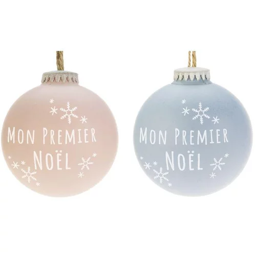 Pour la vie au jardin:Boule à paillettes en bioplastique Mon premier Noël - Ø 6,5 cm