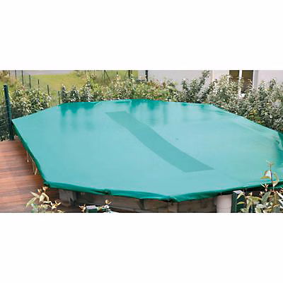 Bâche de sécurité Logicover pour piscine bois hors-sol – vendue au m², PVC 550 g/m², fixation à cliquet, sans perçage