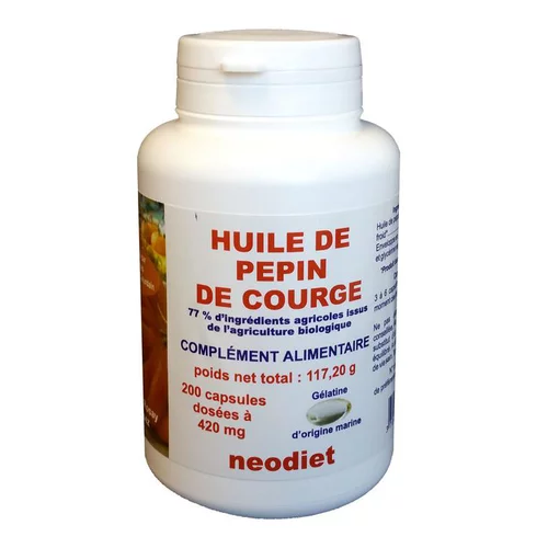 Le petit plus pour l’extérieur:Capsules de pépins de courge bio en boite de 200 unités