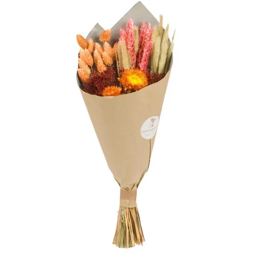 Esprit extérieur：Bouquet de fleurs séchées Happy coloris orange - Ø 25/30 cm x H 50 cm