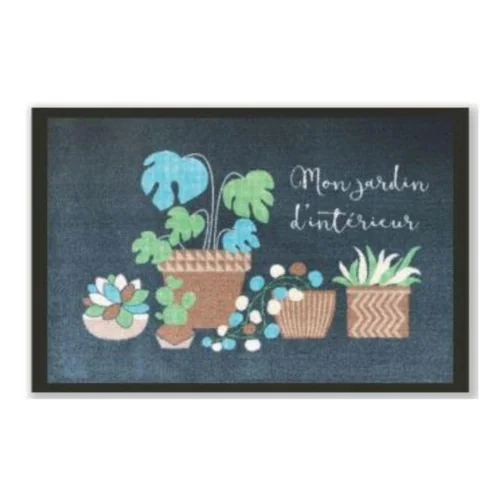 Extérieur loisirs:Tapis absorbant intérieur Sweetsol imprimé végétal stylisé - 60 x 40 cm
