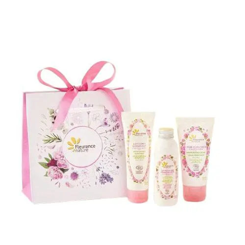 Facile à intégrer à l’extérieur：Coffret trio hydratation parfum rose Cosmos Organic Fleurance nature - 150 ml