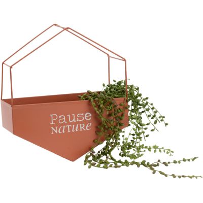 Cache-pot en métal hexagonal (Pause nature)