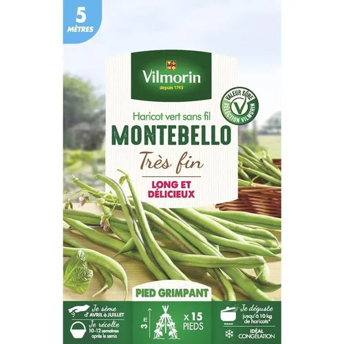 Sélection pour vos extérieurs:Grains de haricot nain Montebello Vilmorin - graines à semer