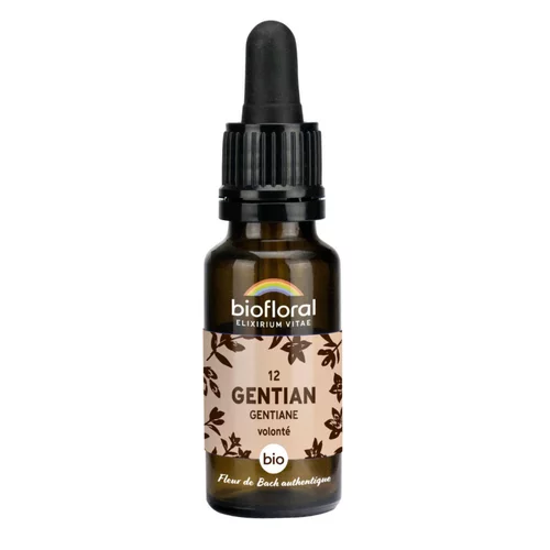 Essentiel extérieur:Élixir n°12 Biofloral de gentiane en flacon de 20 ml