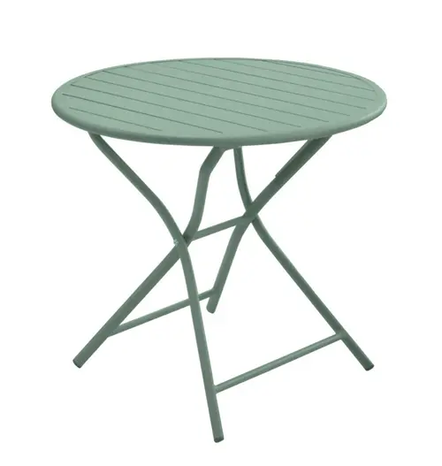 Jardin sélection:Table Max coloris vert en aluminium - Ø 80 x 74 cm