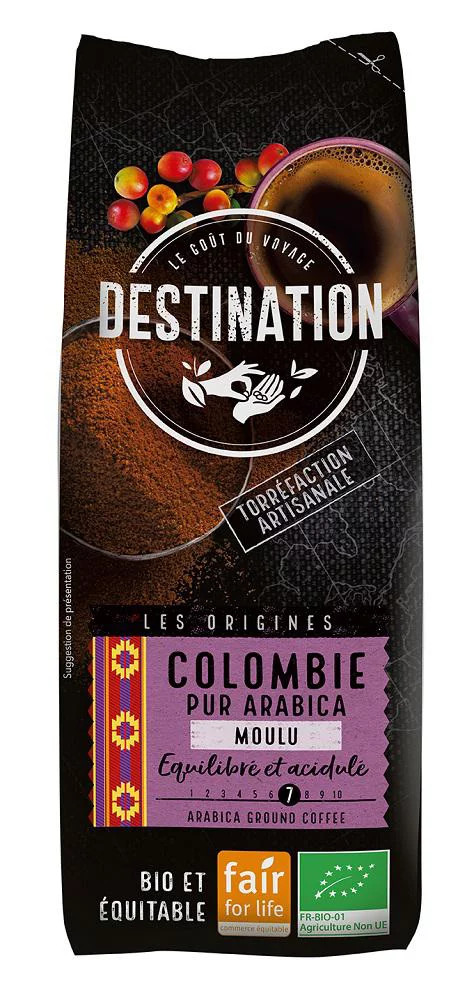 Bien pensé pour le jardin：Café Equitable Colombie 100% arabica bio Destination - 250 g