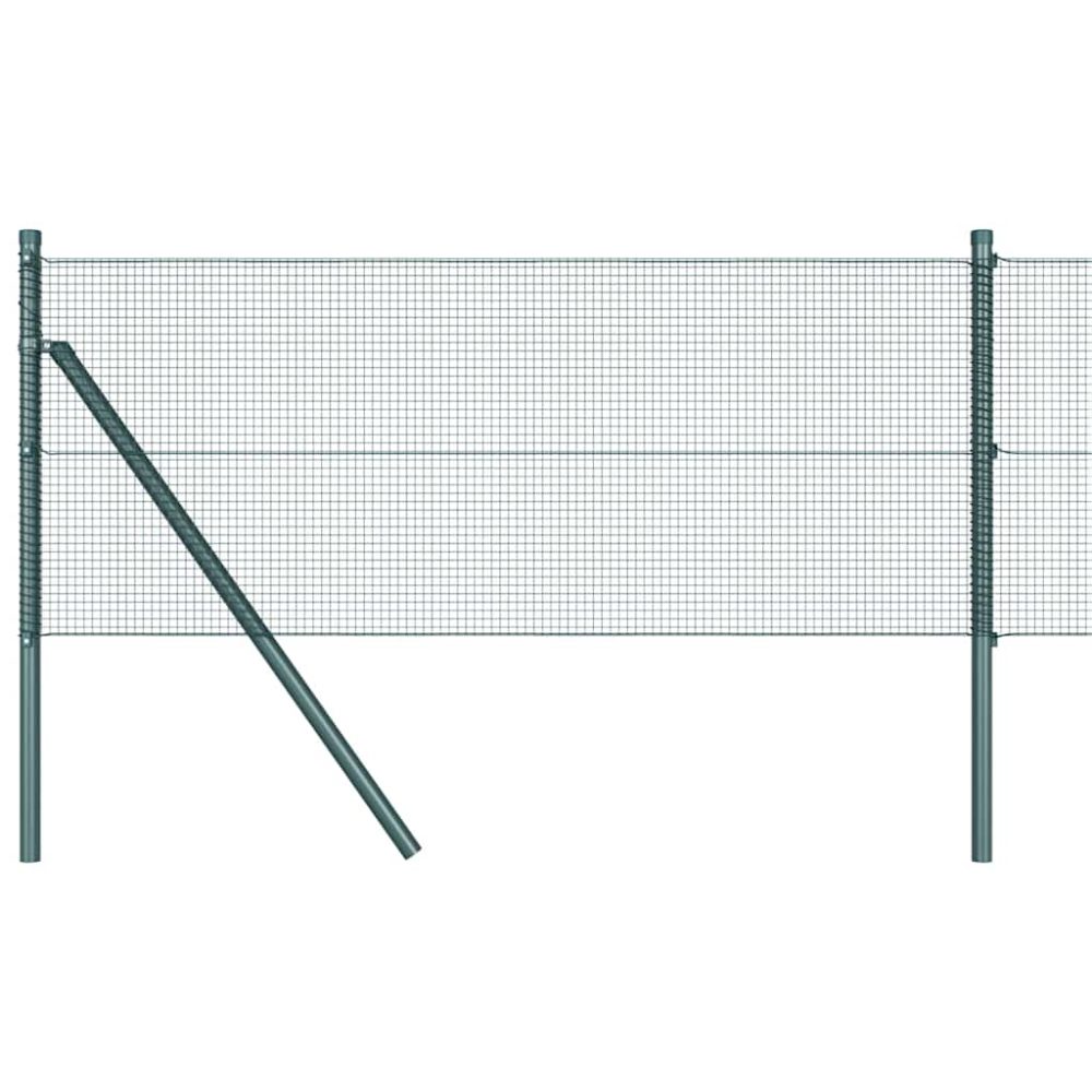 vidaXL Clôture en fils soudés pour fixation au sol 50 x 0,8 m Vert