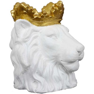 Cache pot Lion couronne dorée 39 x 33 x 39 cm