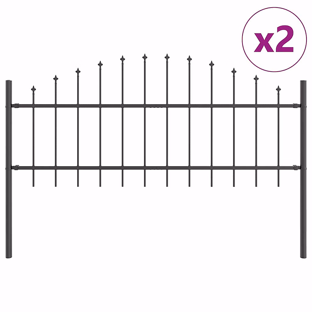 Clôture de jardin WOERDEN 2 pc 170 × 115 cm Gris vidaXL