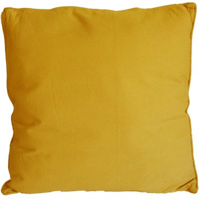 Coussin en coton coloré Salsa 45 cm (Jaune moutarde)