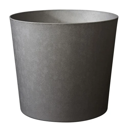 Bien au jardin：Pot en matière recyclée coloris anthracite Poetic Elément conique 100 L - Ø 58 x H 49 cm