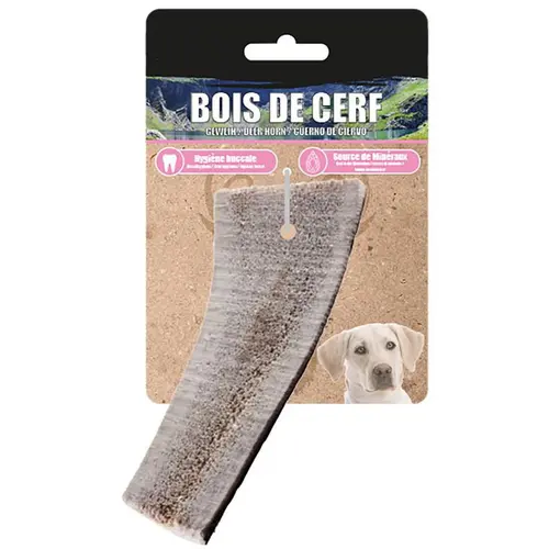 À avoir au jardin:Demi bois de cerf taille L 75 - 112 g