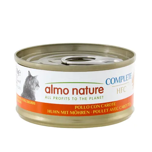 Plaisir au jardin:Pâtée pour chat complète HFC au poulet et carotte Almo Nature - 70 g