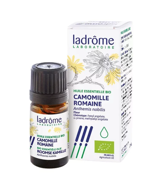 Pour vos moments au jardin：Huile essentielle bio de Camomille romaine Ladrôme - 5 ml