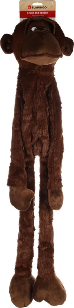 Extérieur accessoire:Jouet pour chien coloris marron peluche singe Flamingo Madina - Taille L 29 x 21 x 106 cm