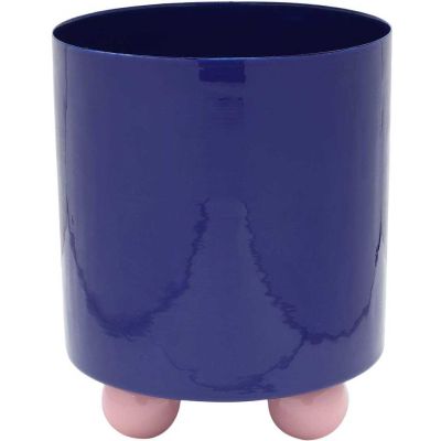 Cache-pot en métal Double Funky Large (Bleu, Rose)