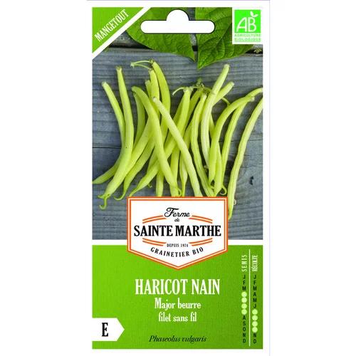 Univers extérieur：Graines de haricot nain major beurre bio Ferme de Sainte Marthe - graines à semer